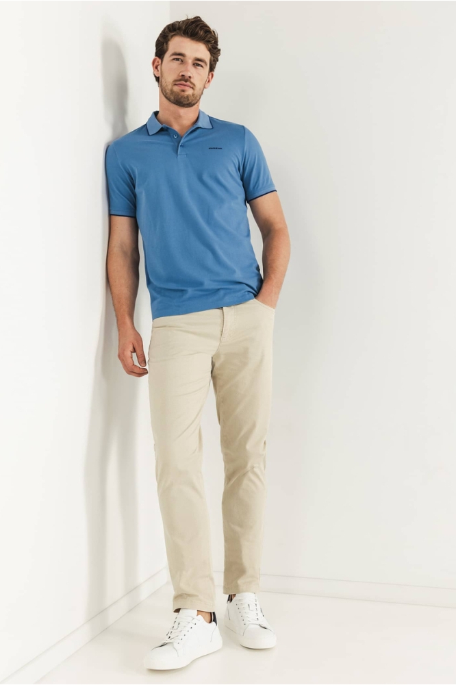 PIQUE POLO MET STREEPDETAILS 46115400 5600